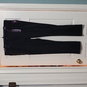 Gloria Vanderbilt Black faux suede pants